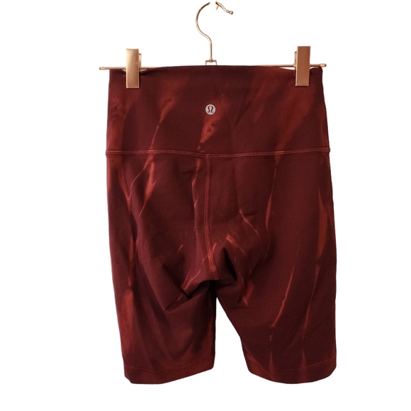 EUC Lululemon Wunder Train High-Rise Short 8" Sun Bleached Wash Red Merlot - Picture 8 of 10